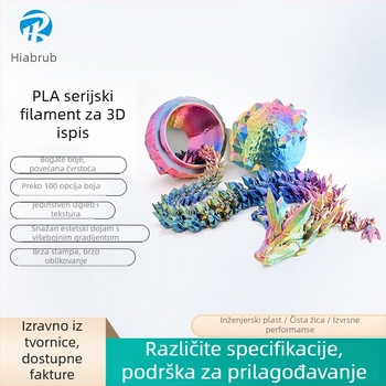 PLA svilenkasto gradijentno vlakno, kružni presjek, duljina 330 m, diskasti oblik, Silk PLA serija za 3D ispis, podrijetlo Kina
