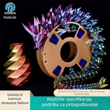 PLA svilenkasto gradijentno vlakno, kružni presjek, duljina 330 m, diskasti oblik, Silk PLA serija za 3D ispis, podrijetlo Kina