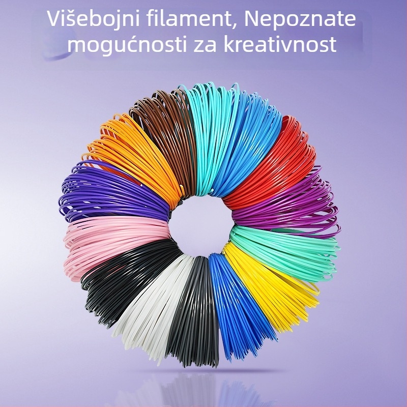 PCL filament za 3D olovku, svjetleći, niska temperatura, promjer 1.75 mm, preciznost 0.01 mm