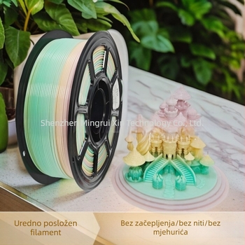 PETG 3D filament Rainbow Macaron Gradient, promjera 1,75 mm, 1 kg, za Tuozhu AMS