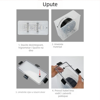 Kutija za sušenje potrošnog materijala za 3D printer s kapacitetom 1 kg, ladica za materijal i zatvoreno skladište za PLA, PETG, TPU, nylon i ABS