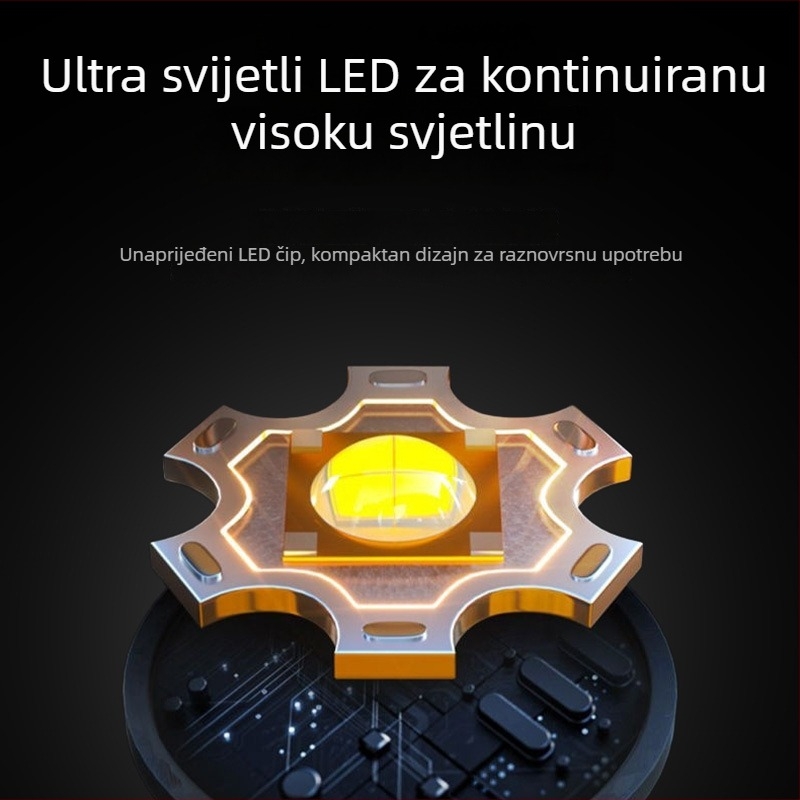LED baterka s magnetskim klipom za olovku, 5W, 1200mAh, punjiva, vodootporna, domet ≥ 500 m