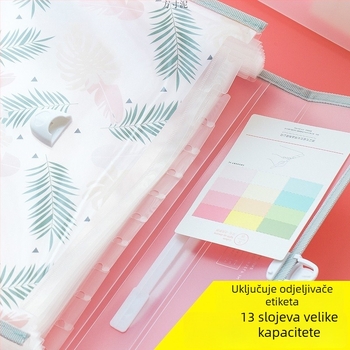 A4 akordion mapa s višestrukom klasifikacijom, spremanje ispita i dokumenta za učenike; materijal plastika; stil vezanje užetom; oblik: vidi detalje