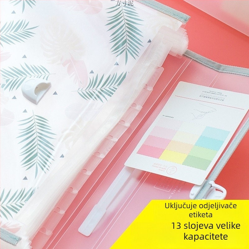 A4 akordion mapa s višestrukom klasifikacijom, spremanje ispita i dokumenta za učenike; materijal plastika; stil vezanje užetom; oblik: vidi detalje