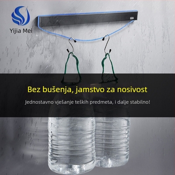 Zidni magnetski držač noževa od nehrđajućeg čelika 304, bez bušenja, jedan sloj, moderan minimalistički dizajn, nosivost 7,5 kg