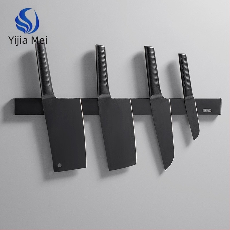 Zidni magnetski držač noževa od nehrđajućeg čelika 304, bez bušenja, jedan sloj, moderan minimalistički dizajn, nosivost 7,5 kg