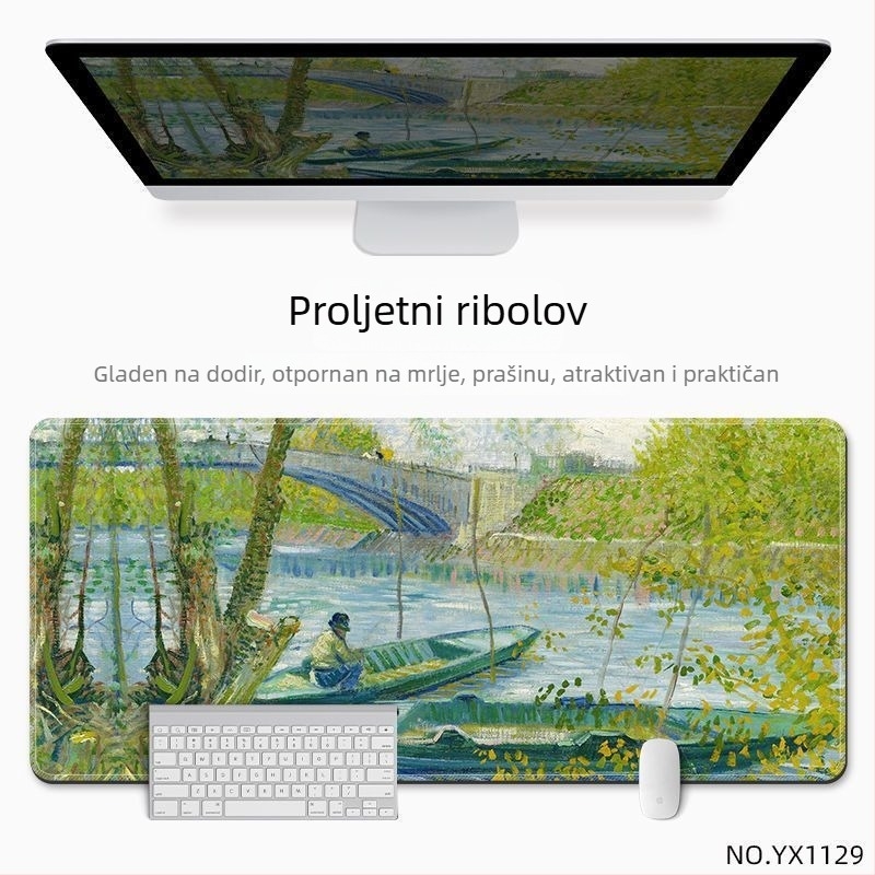 Podloga za stol s protukliznom površinom, prirodni kaučuk, tehnika toplinskog transfera, u stilu nacionalnog trenda