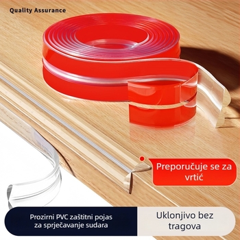 Prozirni silikonasti zaštitnik kutova za zidove i namještaj – sigurnost za djecu, ljepilo, mekani zaštitnik kutova, protiv sudaranja