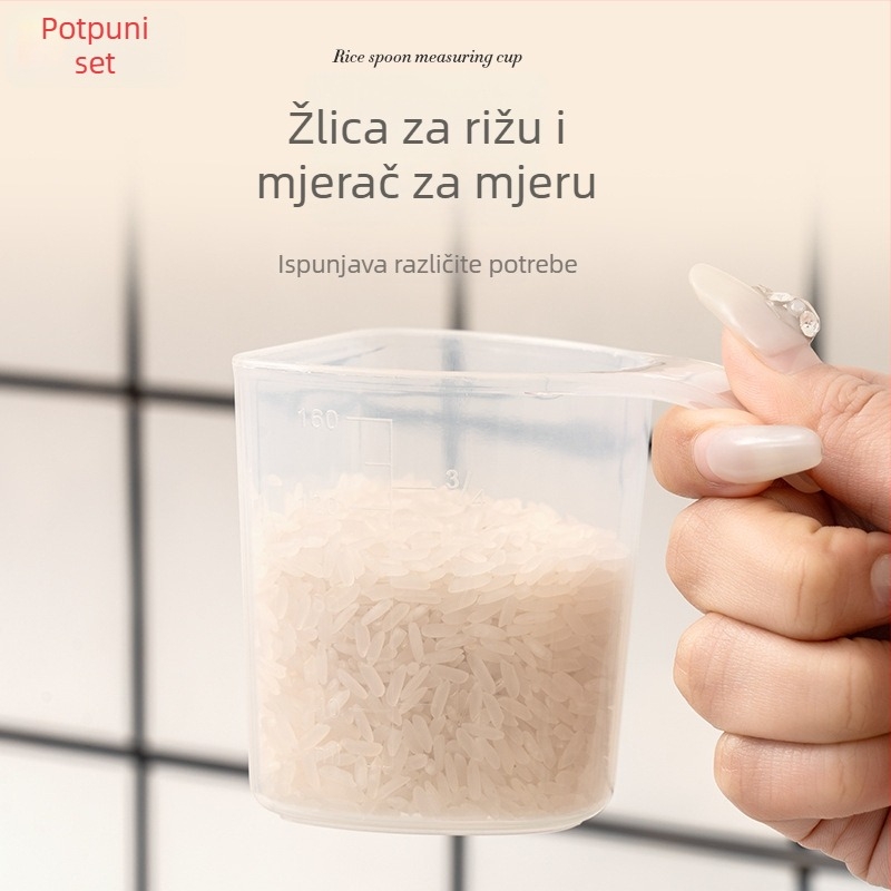 Kutija za skladištenje riže s brtvom i zaštitom od vlage i insekata — PP plastika, kapacitet preko 10 L, moderan minimalistički dizajn
