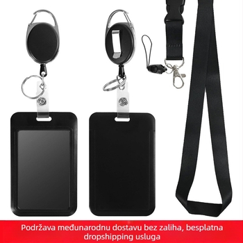 ABS držač kartica s kliznim poklopom, zaštitni poklopac za pritisk, teleskopsku jednostavnu kopču za vuču — ovalni oblik