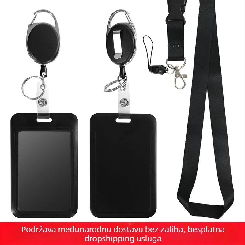 ABS držač kartica s kliznim poklopom, zaštitni poklopac za pritisk, teleskopsku jednostavnu kopču za vuču — ovalni oblik