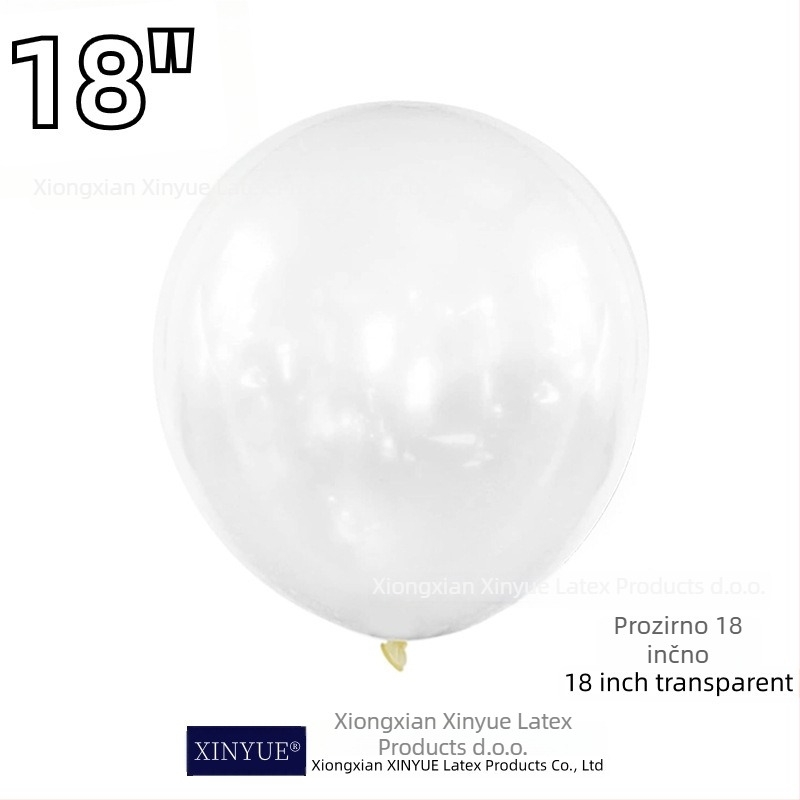 Prozirni latex dekorativni okrugli balon s isprintanim logom, pogodan za ukrašavanje rođendana i vjenčanja