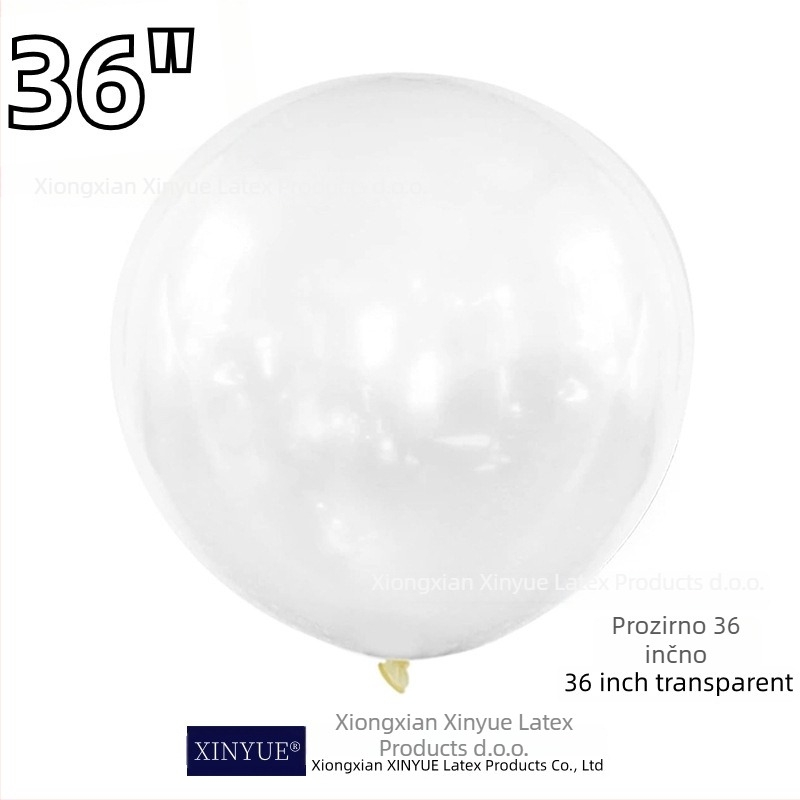 Prozirni latex dekorativni okrugli balon s isprintanim logom, pogodan za ukrašavanje rođendana i vjenčanja