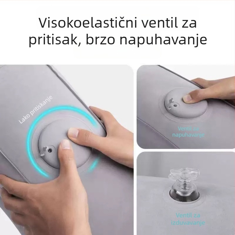 Naduvljiva trokutasta potpora za stopala — flock PVC, debljina 18 mm, težina 230 g