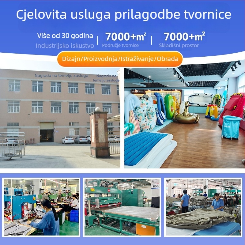 Naduvljiva jastučnica za putovanja, ekološki PVC, flokirana površina, debljina 0,35 cm, težina 0,2 kg, prilagodljivo, za odrasle