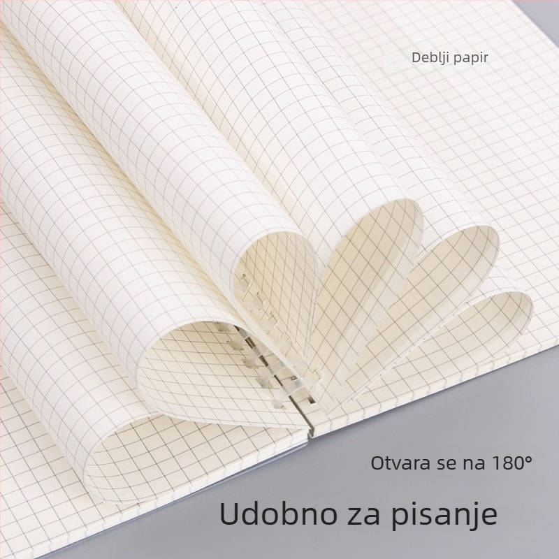 Bilježnica s kreativnim dizajnom, spiralno vezanje, PP omot, Dowling papir 80 g, 50–100 stranica