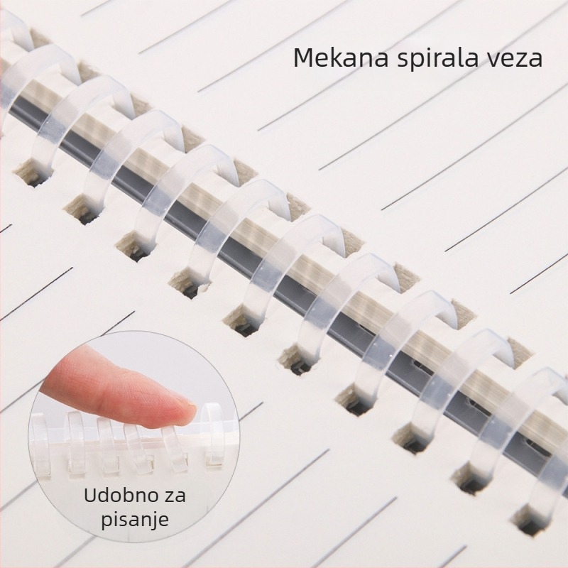 Bilježnica s kreativnim dizajnom, spiralno vezanje, PP omot, Dowling papir 80 g, 50–100 stranica