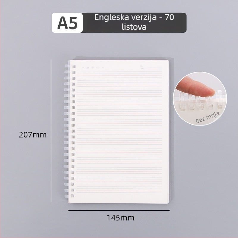 Bilježnica s kreativnim dizajnom, spiralno vezanje, PP omot, Dowling papir 80 g, 50–100 stranica