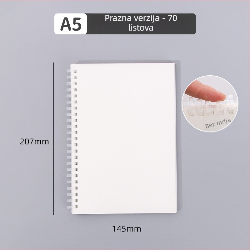 Bilježnica s kreativnim dizajnom, spiralno vezanje, PP omot, Dowling papir 80 g, 50–100 stranica