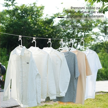 Plastični špaga za sušenje, izvlačna, vanjska, za posteljine