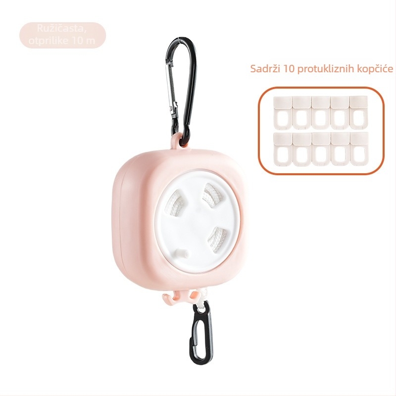 Plastični špaga za sušenje, izvlačna, vanjska, za posteljine