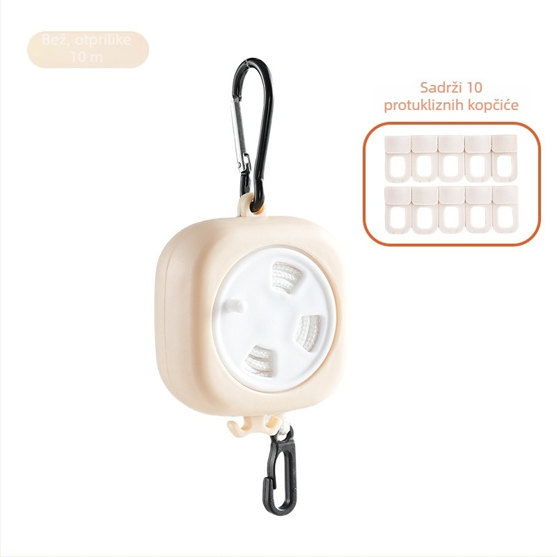 Plastični špaga za sušenje, izvlačna, vanjska, za posteljine