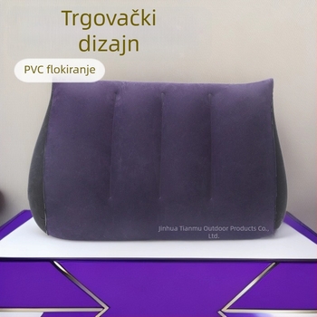 Naduvljiva trokutasta jastučnica s PVC flokom – Model: Trokutasti jastuk, Stil: Zagrljaj, Podrška leđa i nogu, Težina: 80