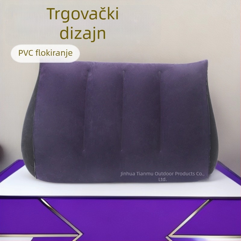 Naduvljiva trokutasta jastučnica s PVC flokom – Model: Trokutasti jastuk, Stil: Zagrljaj, Podrška leđa i nogu, Težina: 80