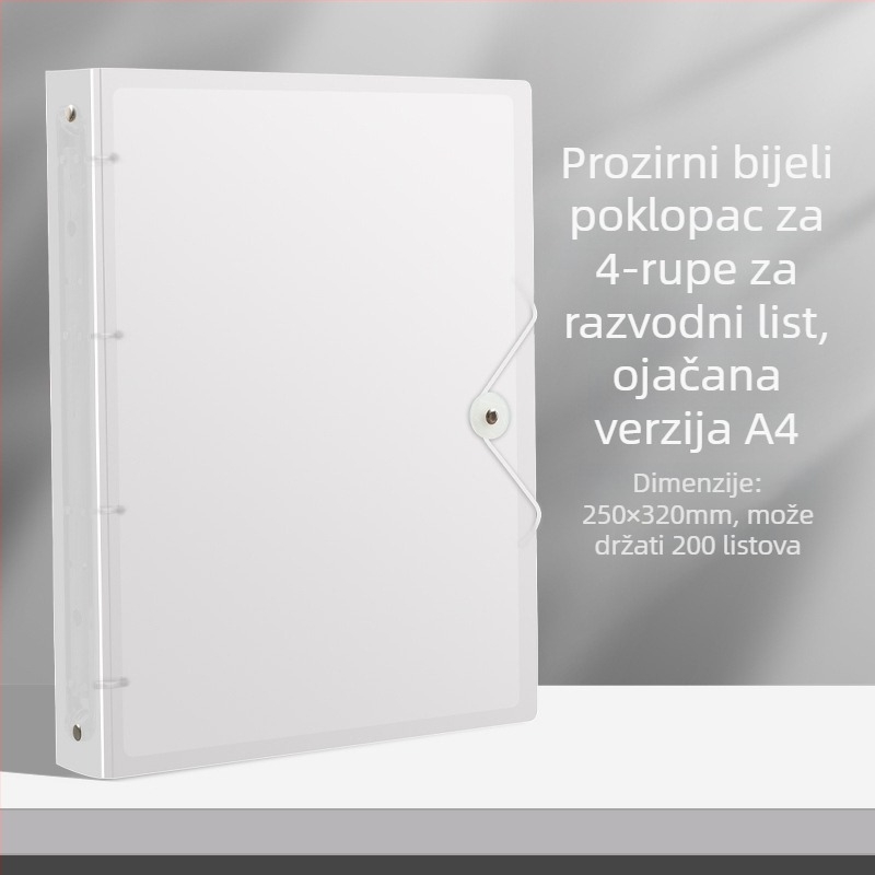 A4 mapa s 4 rupama, PP unutarnje stranice, 60 listova, mogućnost prilagodbe