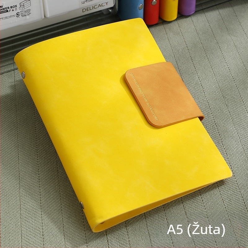 Bilježnica s Loose-Leaf povezom Faramon, PU kožna korica, Daolin papir 100 gsm, 100–200 stranica