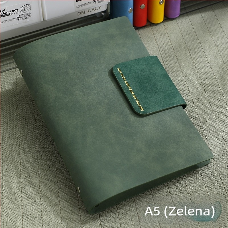 Bilježnica s Loose-Leaf povezom Faramon, PU kožna korica, Daolin papir 100 gsm, 100–200 stranica
