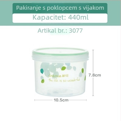 Plastična posuda za pohranu mliječnog praha, čajeva i suhog voća – okrugla, do 300 ml, kompatibilna s mikrovalnom pećnicom