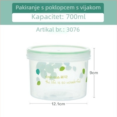 Plastična posuda za pohranu mliječnog praha, čajeva i suhog voća – okrugla, do 300 ml, kompatibilna s mikrovalnom pećnicom