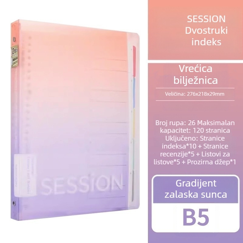 Manlewen F310 Debeli hrb, bilježnica s rastavljivim listovima, 120 stranica, dvostruki indeks