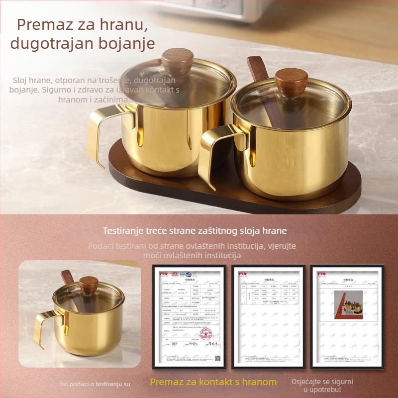 Set stakala za začine od nehrđajućeg čelika s žličicom – 304, čvrste začine, kuhinjski set