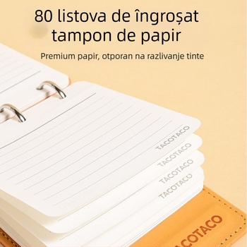 Maihe bilježnica s PU koricom, Wire-O vezom, papir 80gsm od virgin drvne pulpe, 50–100 stranica, poslovni stil
