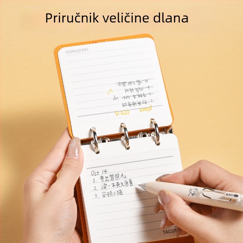 Maihe bilježnica s PU koricom, Wire-O vezom, papir 80gsm od virgin drvne pulpe, 50–100 stranica, poslovni stil
