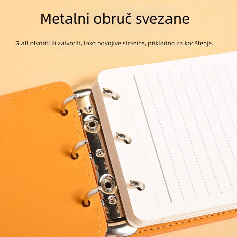 Maihe bilježnica s PU koricom, Wire-O vezom, papir 80gsm od virgin drvne pulpe, 50–100 stranica, poslovni stil