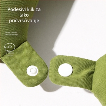 U oblik jastuk za vrat s punjenjem od čestica pjene, tkivo od pamuka, moderan minimalistički stil, za odrasle