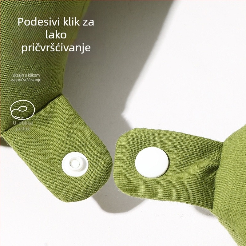 U oblik jastuk za vrat s punjenjem od čestica pjene, tkivo od pamuka, moderan minimalistički stil, za odrasle
