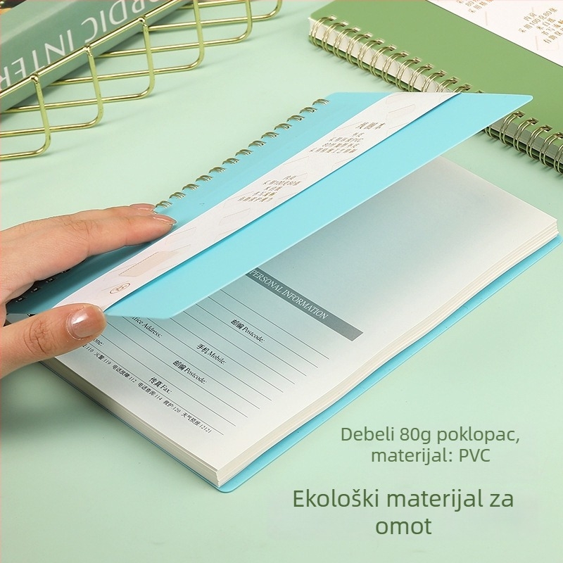 Bilježnica Wende s PVC omotom, vezanje s odvajanjem listova, Dowling papir, 100–200 stranica