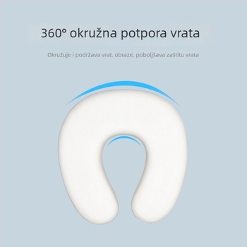 Jastuk za vrat u obliku U od memorijske pjene, prijenosan i prozračan, za ured i putovanja