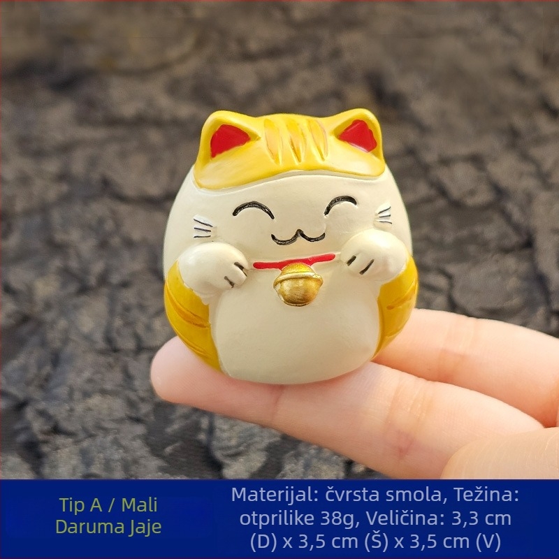 Shiyinzhai Maneki-neko od smole, stolna dekoracija, crtani stil
