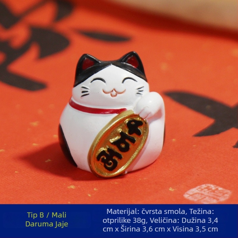 Shiyinzhai Maneki-neko od smole, stolna dekoracija, crtani stil