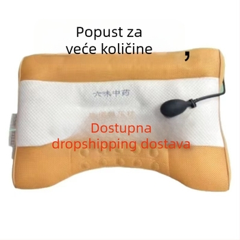 Naduvavajuća višestruka masažna jastučnica za vrat s magnetnim masazom i biljnim sastavom (pravokutnog oblika; jastuk za vrat; materijal: poliester; punilo: poliester vlakna; za odrasle)