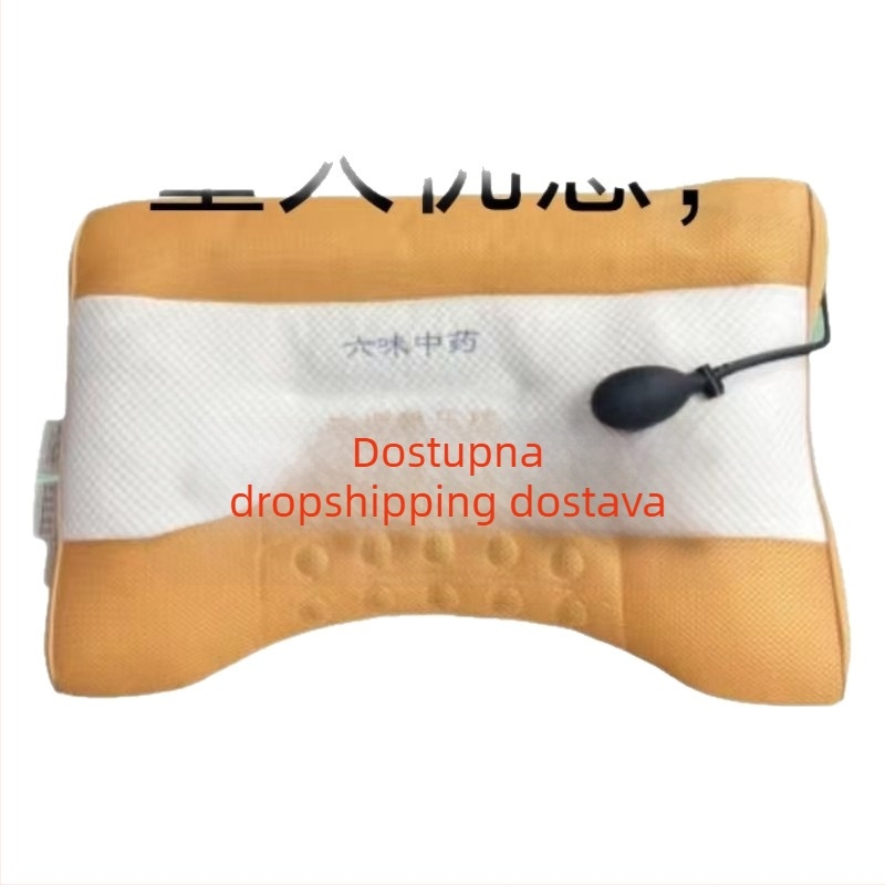 Naduvavajuća višestruka masažna jastučnica za vrat s magnetnim masazom i biljnim sastavom (pravokutnog oblika; jastuk za vrat; materijal: poliester; punilo: poliester vlakna; za odrasle)