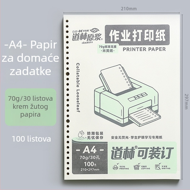 Dowling Papir za fascikl s 30 rupa, 100 stranica, Model 24502