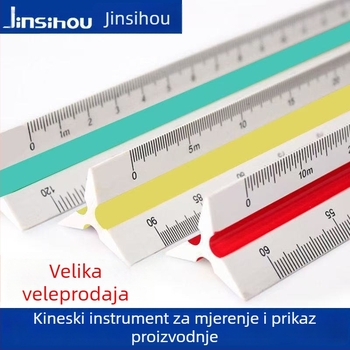 Golden Monkey trokutasti ravnalo, plastično, sa šest skala