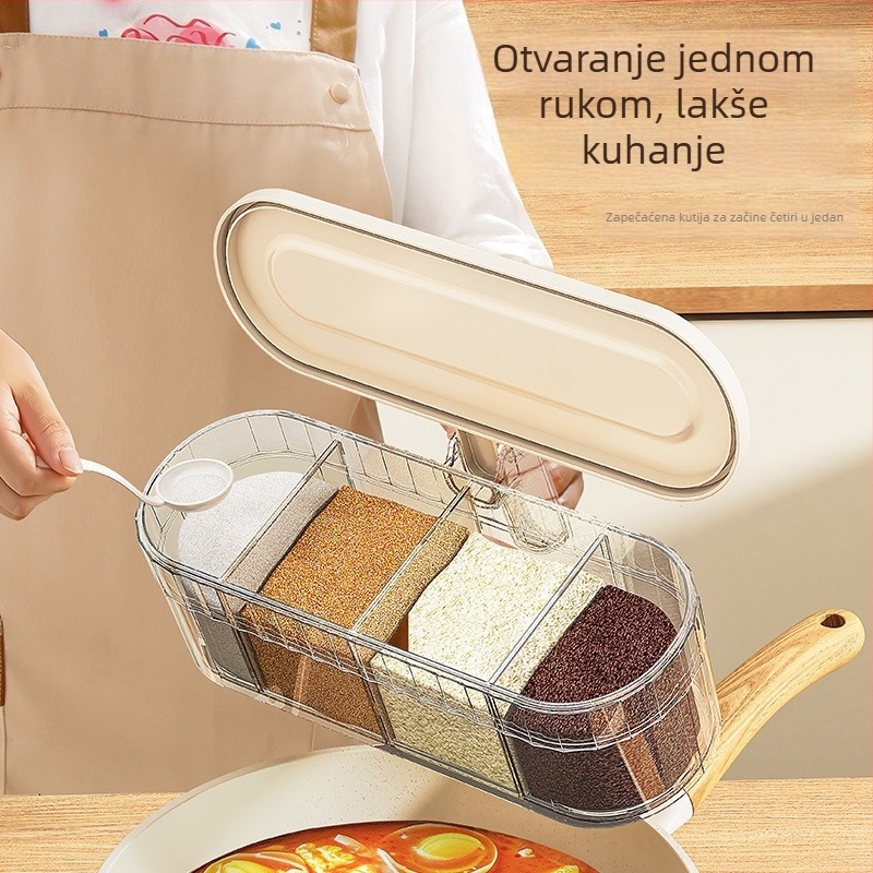 Zidni keramički set posuda za začine – višedijelni, zatvorene posude