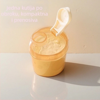 Kutija za dječje mlijeko u prahu - prijenosna, zatvorena staklenka, prehrambena kvaliteta, mali kapacitet, Golden boy baby, za uzrast 0-3 godina
